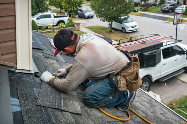 Professional Gutter Installation technician working in Church View, VA